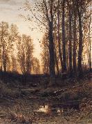Ivan Shishkin Eventide-Sunset Sweden oil painting artist